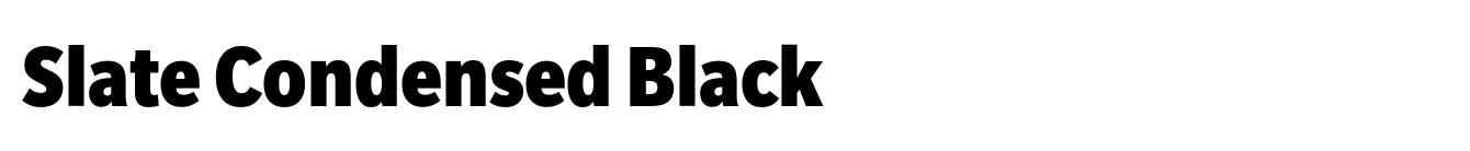 Slate Condensed Black